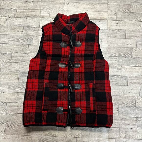 Ruff Hewn | Buffalo Plaid Vest | Red and Black | Small - Picture 1 of 9